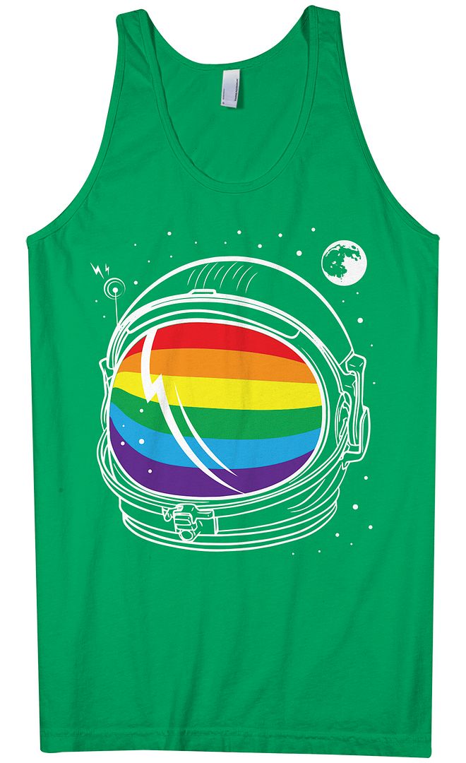 Threadrock Men's Rainbow Astronaut Tank Top gay pride eBay